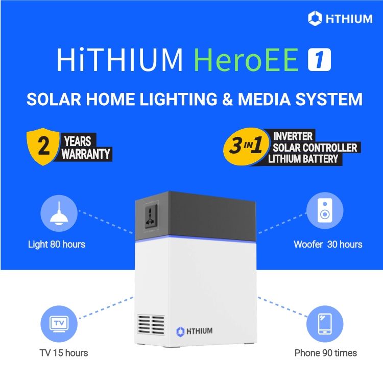 HeroEE1 Portable mega Powerbank  Station solar power Lithium 3 In 1 Inverter+Battery+Solar Controller Output 200W Rated Power 1004Wh Hithium super power bank UPS Plug & Play 2 Year Warranty