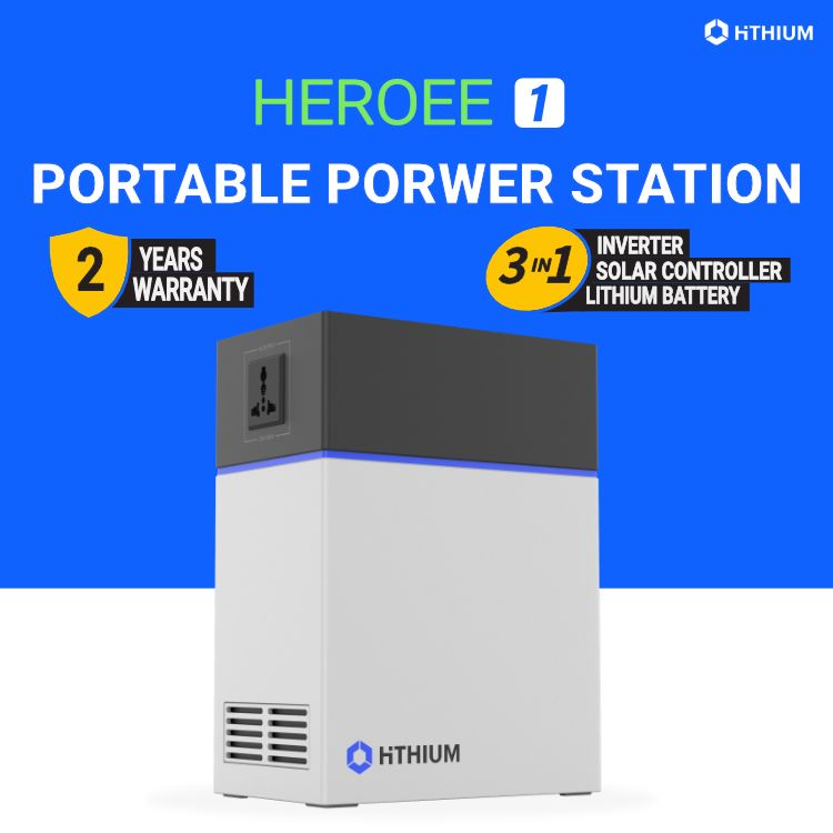 HeroEE1 Portable mega Powerbank  Station solar power Lithium 3 In 1 Inverter+Battery+Solar Controller Output 200W Rated Power 1004Wh Hithium super power bank UPS Plug & Play 2 Year Warranty