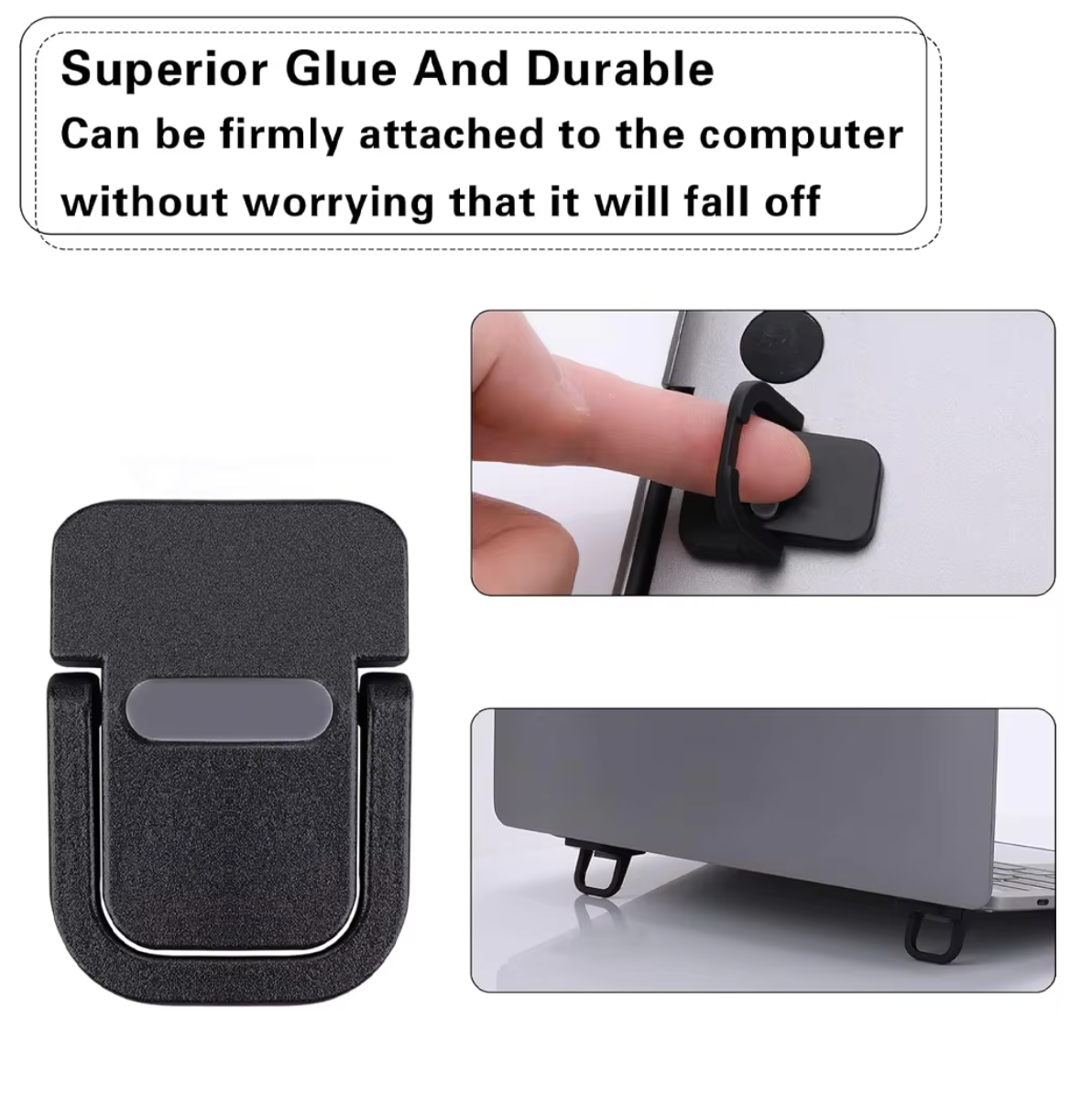 Self-Adhesive Mini Portable Laptop Stand, Invisible Computer Stand, Foldable Ergonomic Desktop Stand, Compatible with MateBook X pro, D14, MacBook Air Pro,XPS,More 10-17inch Laptop, Tablets, iPad