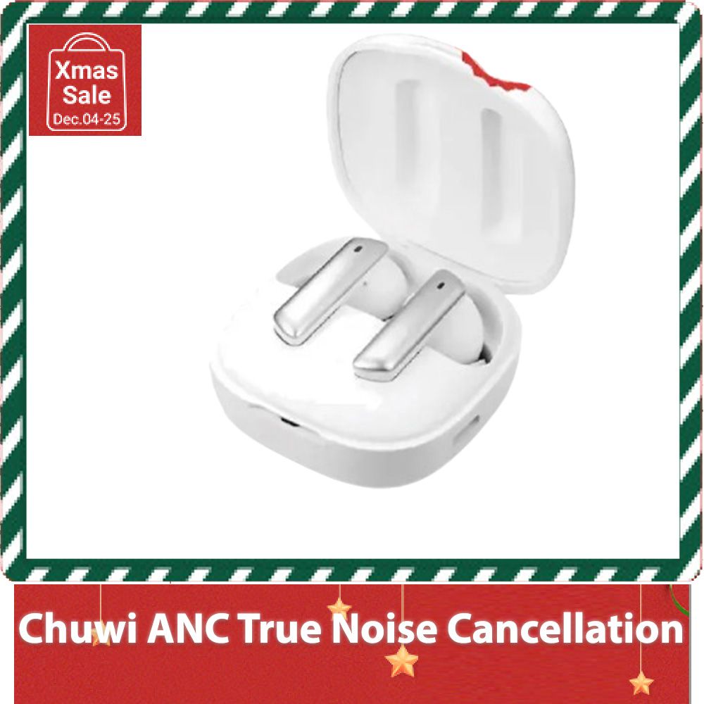 Chuwi ANC True Noise Cancellation earphone 3 ANC Modes press and switch TWS Earphone noise cancelling headphone earphone Bluetooth Earpods super long battery  Sports Hanging Ear