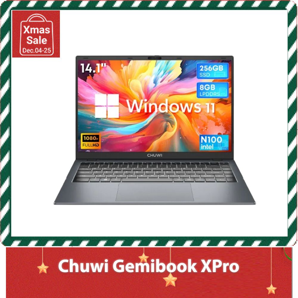 Brand new Chuwi Gemibook XPro N100 ultrabook: (Fast kama i5-8th Gen), 8GB+256GB SSD, 14" Full HD Ultrabook with Long Battery Life & Free Official Win 11 system WiFi6 Bluetooth 5.2