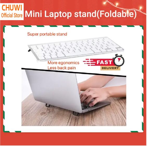 Self-Adhesive Mini Portable Laptop Stand, Invisible Computer Stand, Foldable Ergonomic Desktop Stand, Compatible with MateBook X pro, D14, MacBook Air Pro,XPS,More 10-17inch Laptop, Tablets, iPad