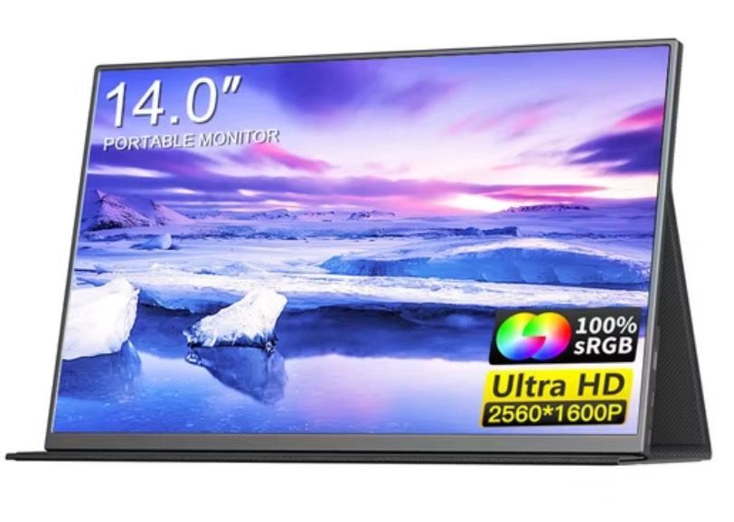 Chuwi 14" portable 2.5k monitor touch screen, 2.5k , HDR external display second creen monitor screen better than HP, dell monitor ultra HD