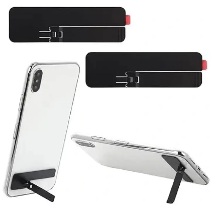 Chuwi Ultra-Thin Invisible Phone stand, Adjustable Vertical and Horizontal Placement Phone Stand Kickstand Phone case Metal Kick Stand Compatible with Any Cellphone Portable Mobile Phone smart phone