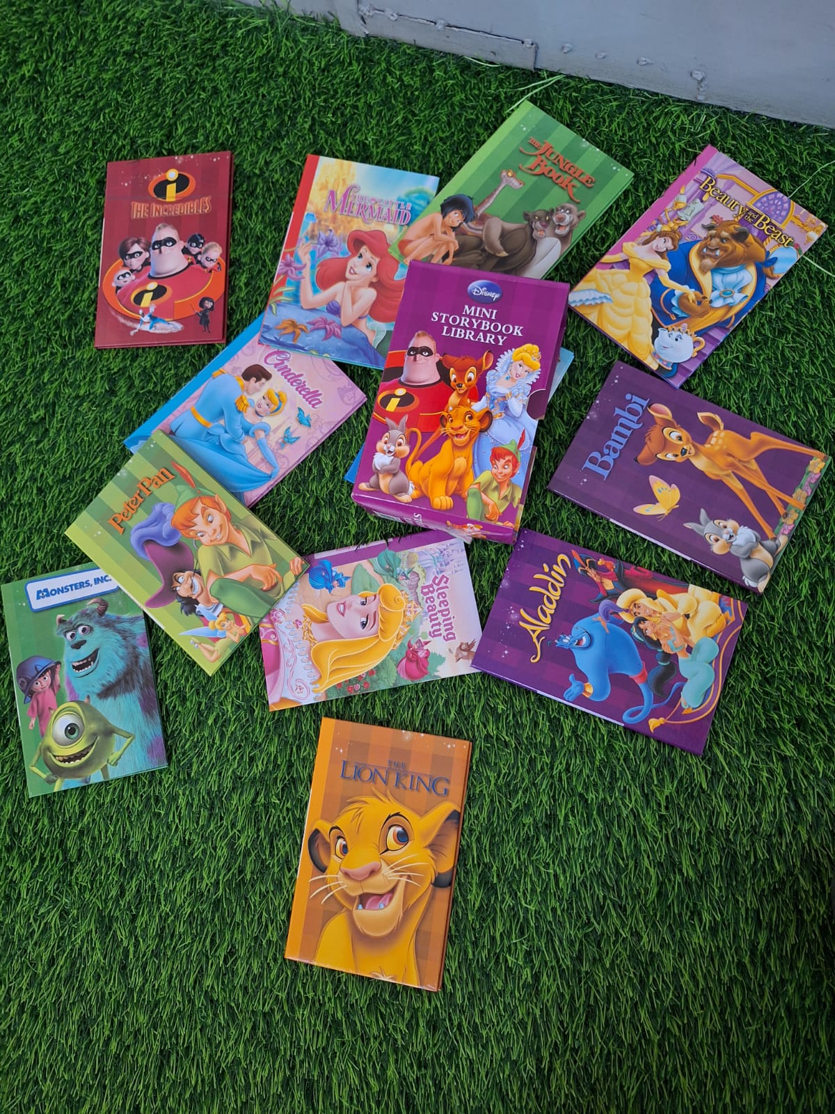 kids mini storybooks library,a set of 12 books with 12 different stories