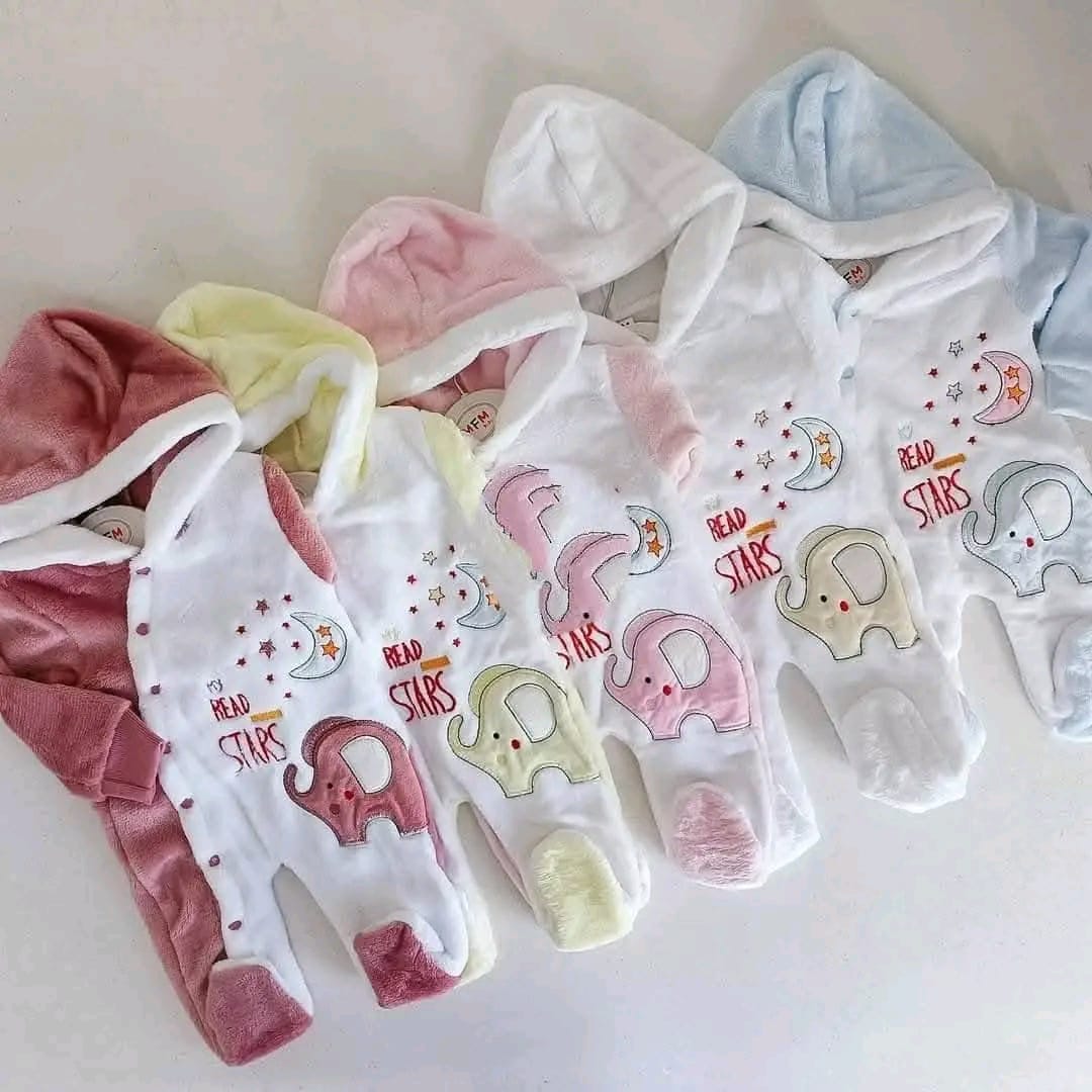 Warm 0-9 MONTH Fleece Baby Rompers- Varies In Patterns
