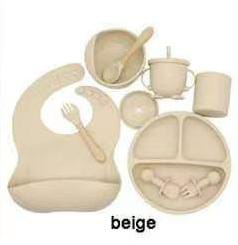 Baby Weaning Silicone Feeding Set - Made of BPA free, 100% food grade material safe in microwave and refrigerator