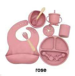 Baby Weaning Silicone Feeding Set - Made of BPA free, 100% food grade material safe in microwave and refrigerator