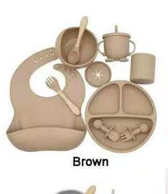 Baby Weaning Silicone Feeding Set - Made of BPA free, 100% food grade material safe in microwave and refrigerator
