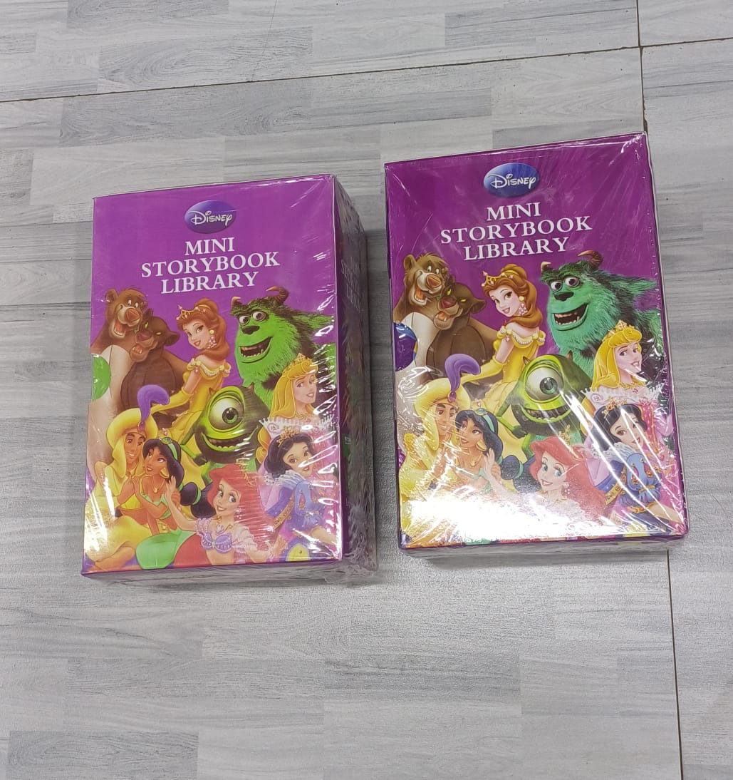Kids Mini Storybooks Library,A Set Of 12 Books With 12 Different Stories.