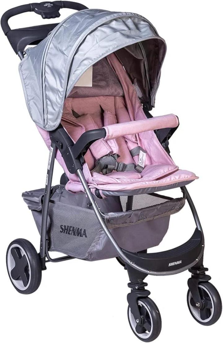 Premium Lightweight Baby Stroller with Sun Canopy, Adjustable Backrest, 360° Swivel Wheels, Large Storage Basket & Breathable Cushion Seat – Suitable for Newborn to 3 Years