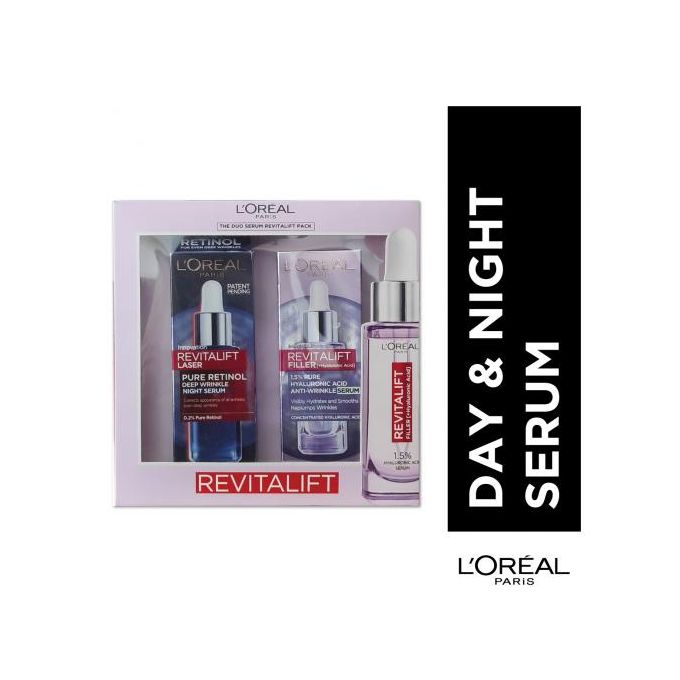 【New Year Sale】L'Oreal Paris Revitalift Filler Day & Night Anti-Wrinkle Serum Kit