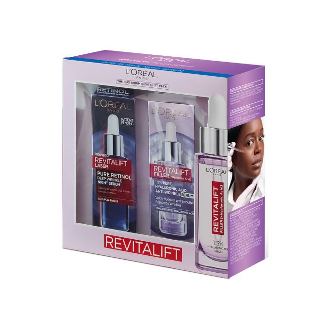 【New Year Sale】L'Oreal Paris Revitalift Filler Day & Night Anti-Wrinkle Serum Kit