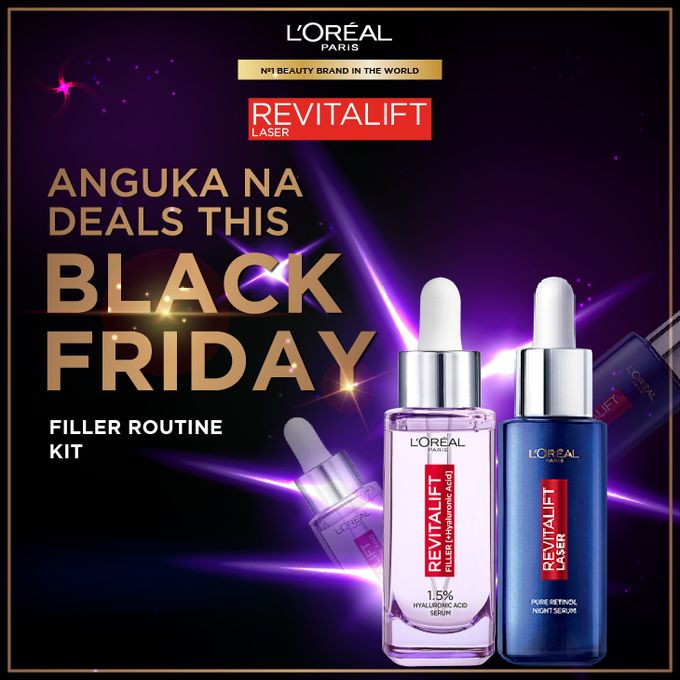 【New Year Sale】L'Oreal Paris Revitalift Filler Day & Night Anti-Wrinkle Serum Kit