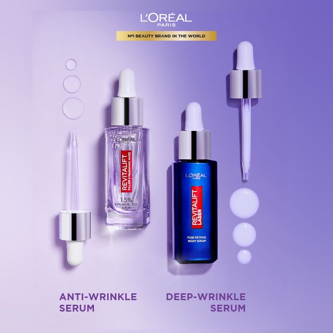 【New Year Sale】L'Oreal Paris Revitalift Filler Day & Night Anti-Wrinkle Serum Kit
