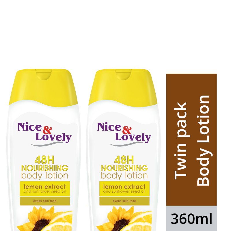 【Pack of 2】Nice & Lovely Lemon 360ml lotion Pack of 2