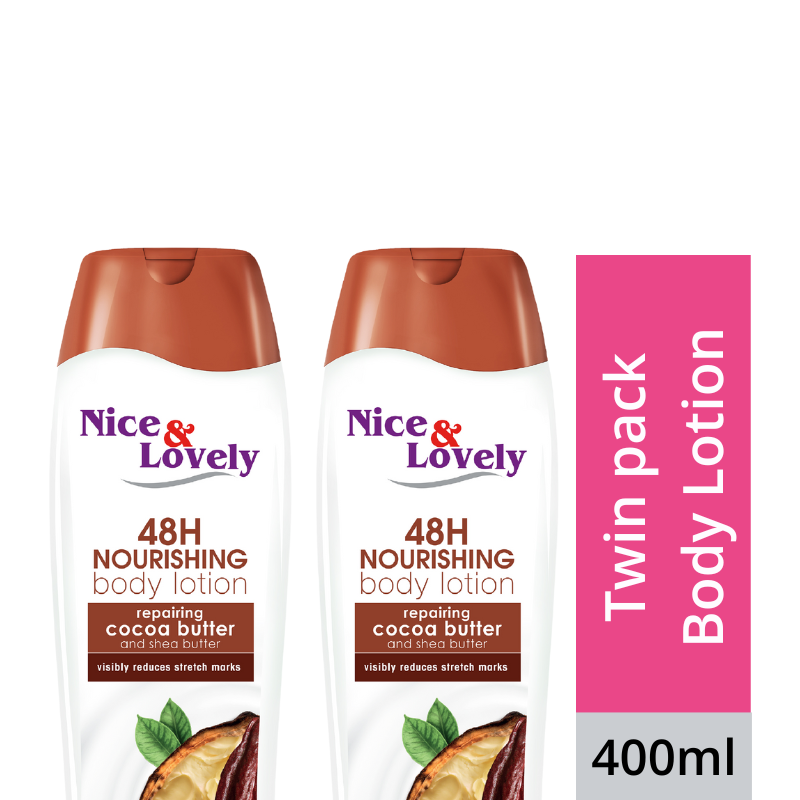 【Pack of 2】Nice & Lovely Cocoa Butter 400ml lotion