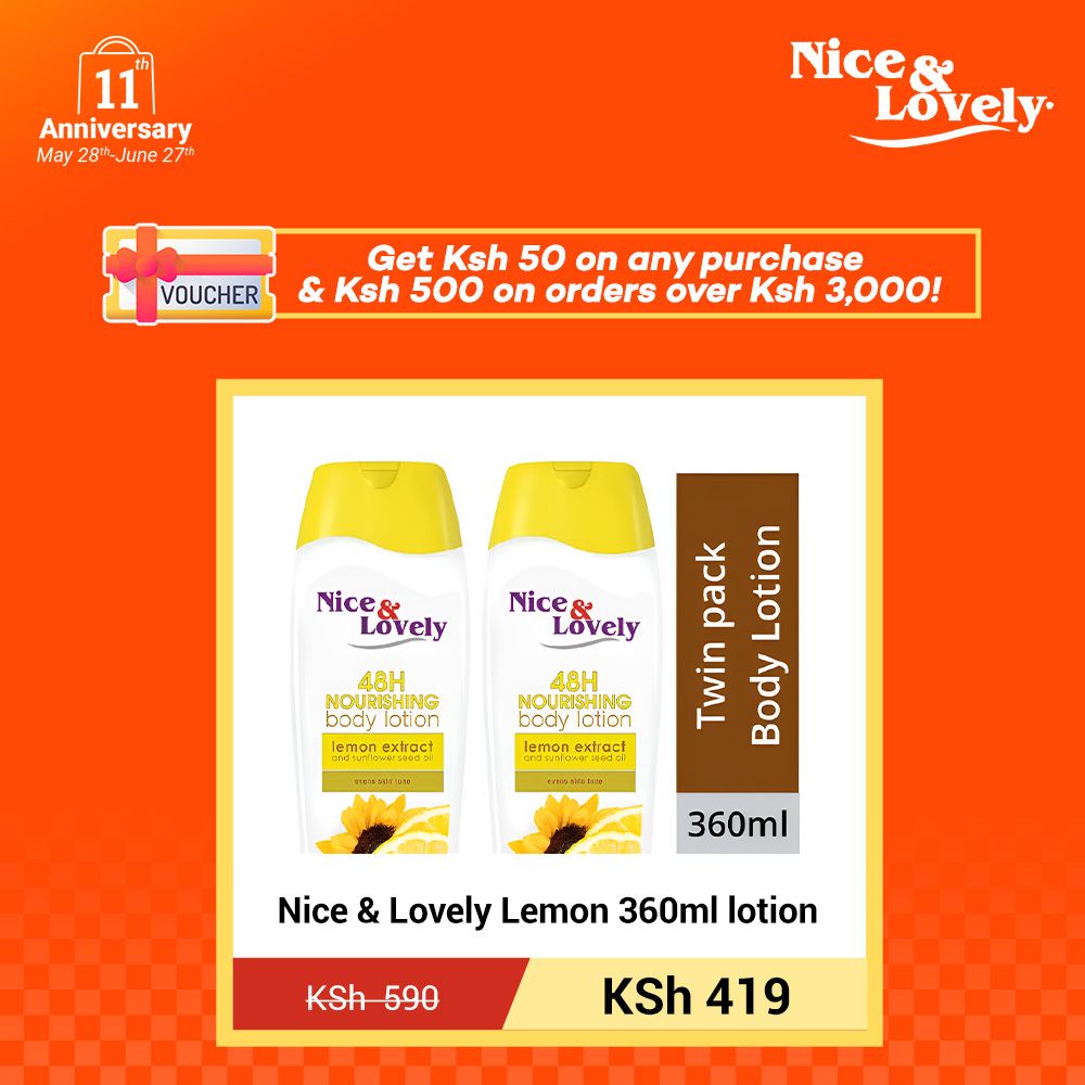 【Pack of 2】Nice & Lovely Lemon 360ml lotion
