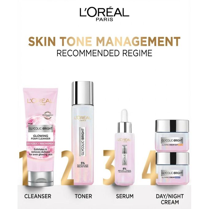 【Discounted】L'Oreal Paris GLYCOLIC BRIGHT FACE CLEANSER FOAM 100ML