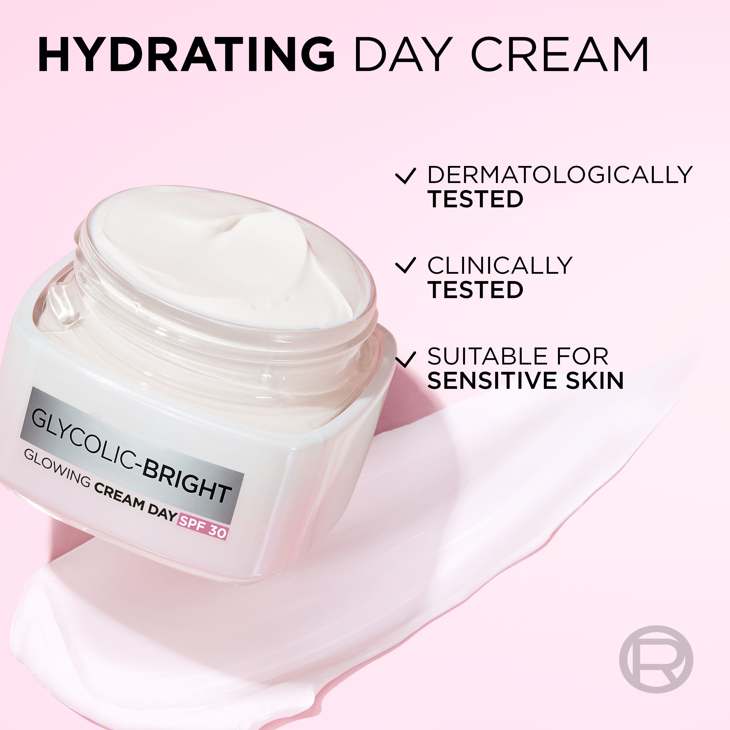 【Discounted】L'Oreal Glycolic Bright Glowing Cream Day sunscreen SPF25 50ml