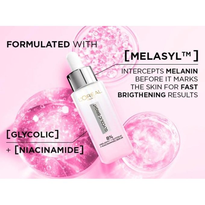 L'Oreal Glycolic Bright -Serum + Day Cream Routine Kit