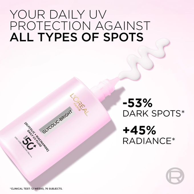 L'Oréal Glycolic Bright Anti-Dark Spot Daily UV Fluid SPF 50+ 50ml