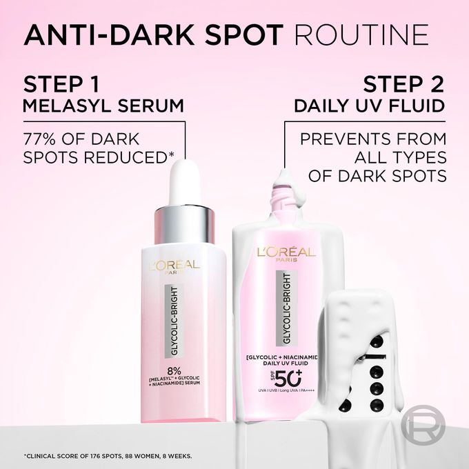 L'Oréal Glycolic Bright Anti-Dark Spot Daily UV Fluid SPF 50+ 50ml