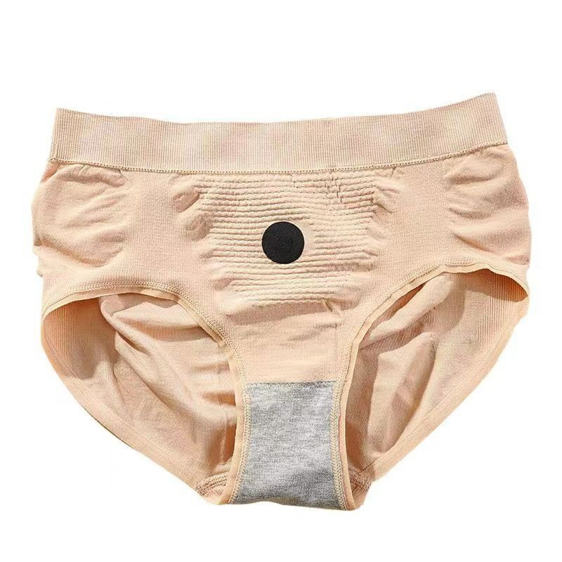 3*PC Warm belly 3.0 honeycomb waist compression pants, moisture wicking and breathable graphene physiological women's underwear, inner blocking and hip lifting box Style_1 one size fits all