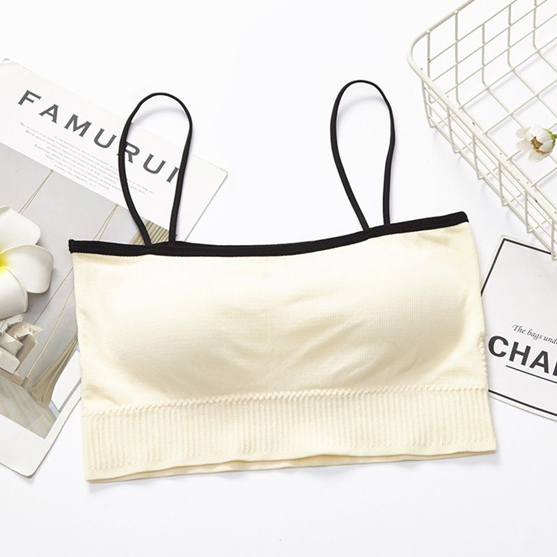 3PCS New seamless one-piece camisole strapless lingerie for girls, sexy, sporty, chest hugging, beautiful vest, bra lingerie for women black one size fits all