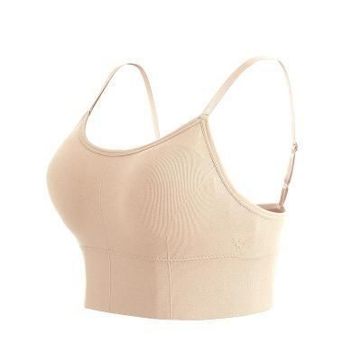 Cross border seamless camisole wrapped chest and back beautiful girls' bra with adjustable sports gathering and no steel ring strapless bra Style_1 one size fits all