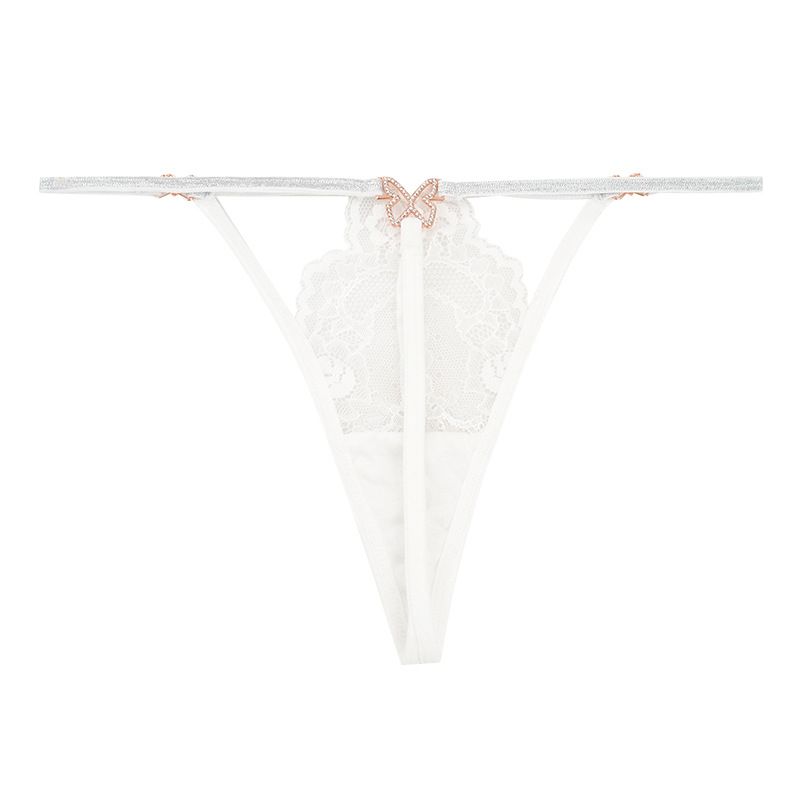 2*PC Cross border exclusive sexy lace European and American thong, Amazon hot selling fine strap seamless foreign trade women's sexy underwear Style_1 S