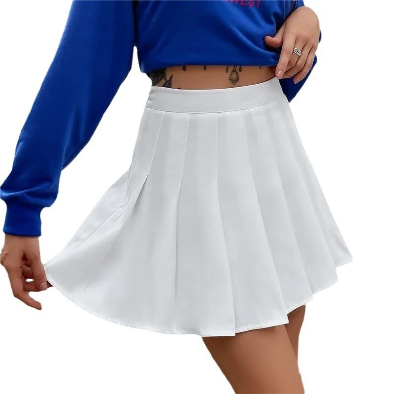 Japanese pleated skirt for women, high waisted and slimming for spring and autumn, new suit fabric, high-end half skirt, JK short skirt red S