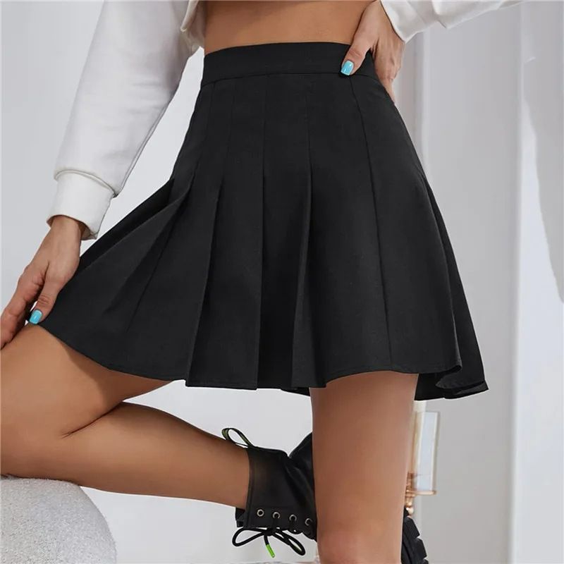 Japanese pleated skirt for women, high waisted and slimming for spring and autumn, new suit fabric, high-end half skirt, JK short skirt red S