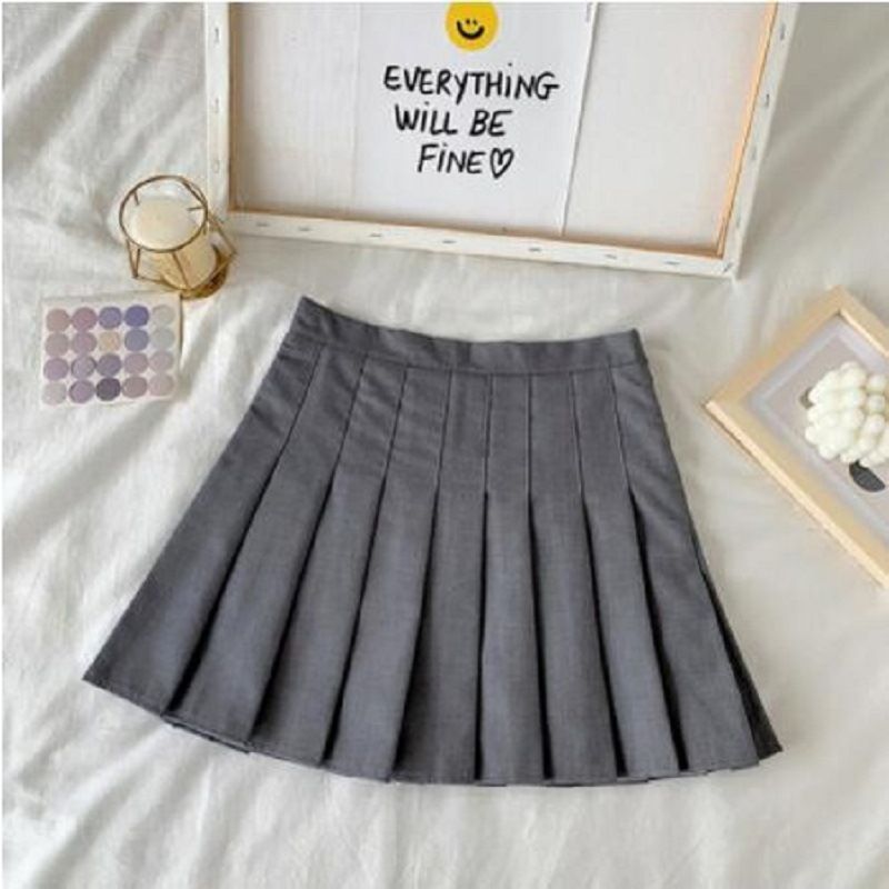 Japanese pleated skirt for women, high waisted and slimming for spring and autumn, new suit fabric, high-end half skirt, JK short skirt red S