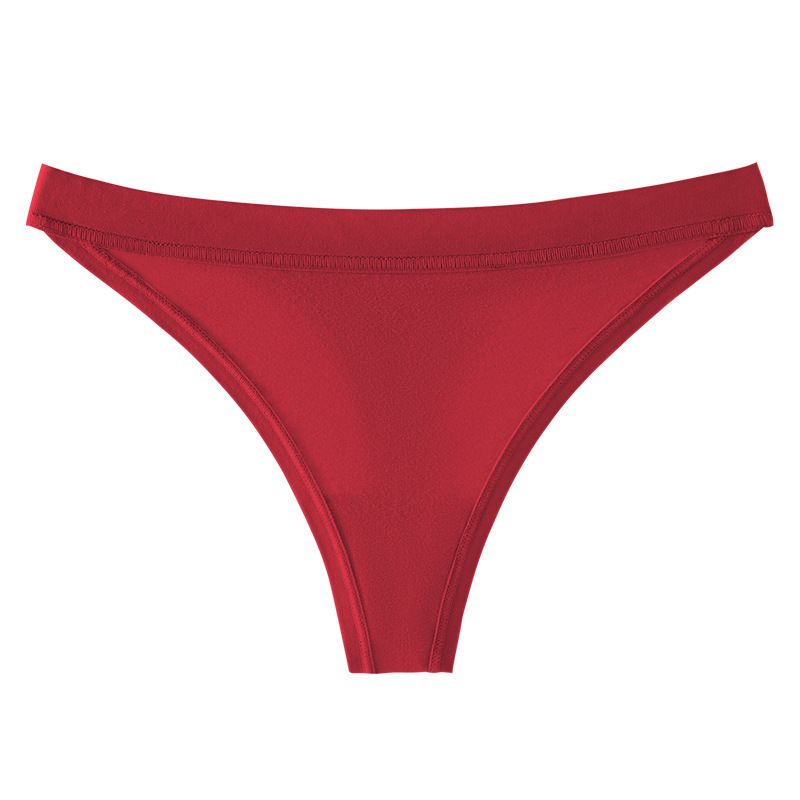 Cross border foreign trade sports, European and American cotton plus size women's thong underwear, women's low waist yoga leak buttocks T-shaped triangle pants, women's black S