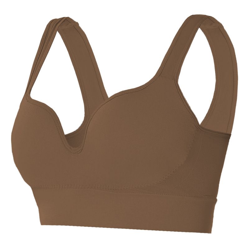 3*PC Large fixed cup, beautiful back, no steel ring, gathering women's vest, yoga fitness, running, shock-absorbing sports bra, women's Style_1 M