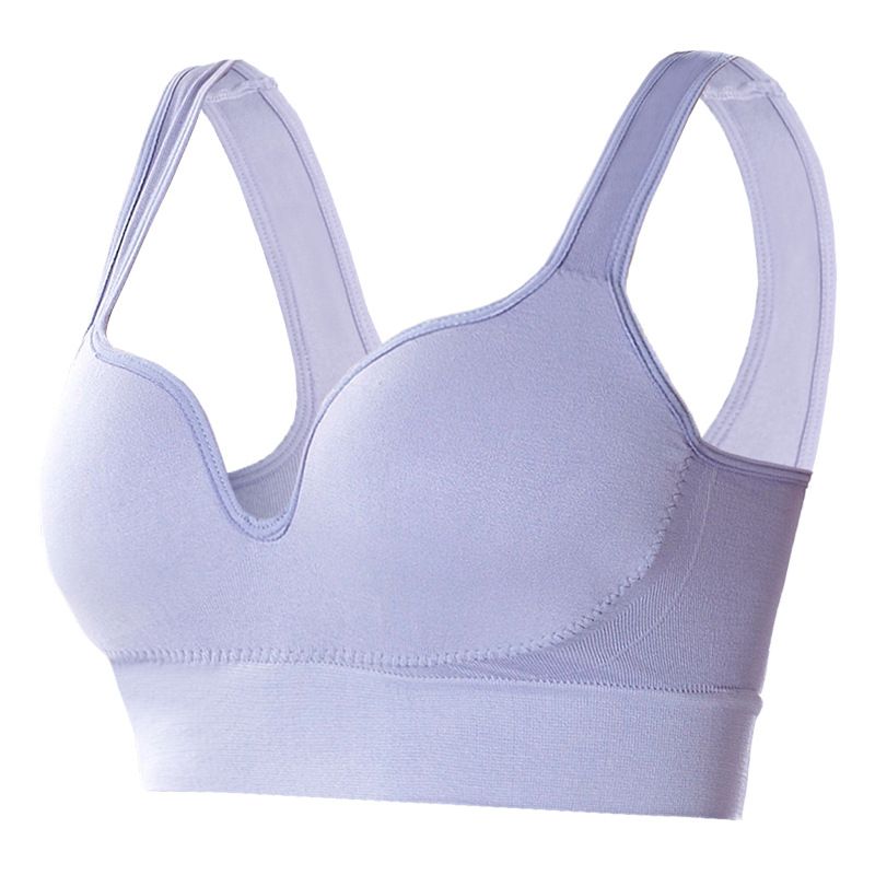 3*PC Large fixed cup, beautiful back, no steel ring, gathering women's vest, yoga fitness, running, shock-absorbing sports bra, women's Style_1 M