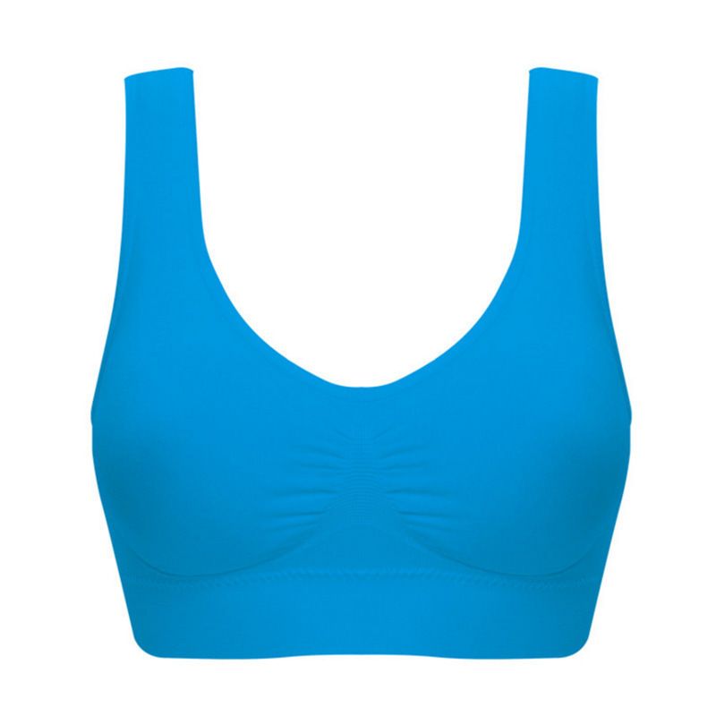 Cross border bra without chest cushion, single-layer vest, plus size yoga, fitness, sports bra, women's sleep comfort, sports bra black M