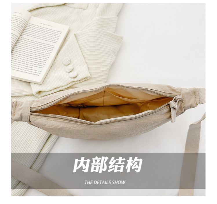 hot selling nylon crescent crossbody bag  women's bag trendy men's bag small travel sling bag