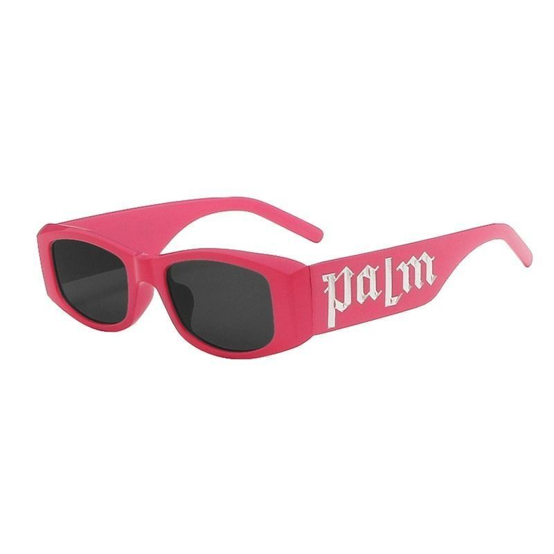 Ins Barbie Pink Letter Glasses y2k Hot Girl Internet Celebrity Sunscreen Sunglasses 2025 New Dopamine Glasses Sunglasses Rose red gray flakes AS PICTURE