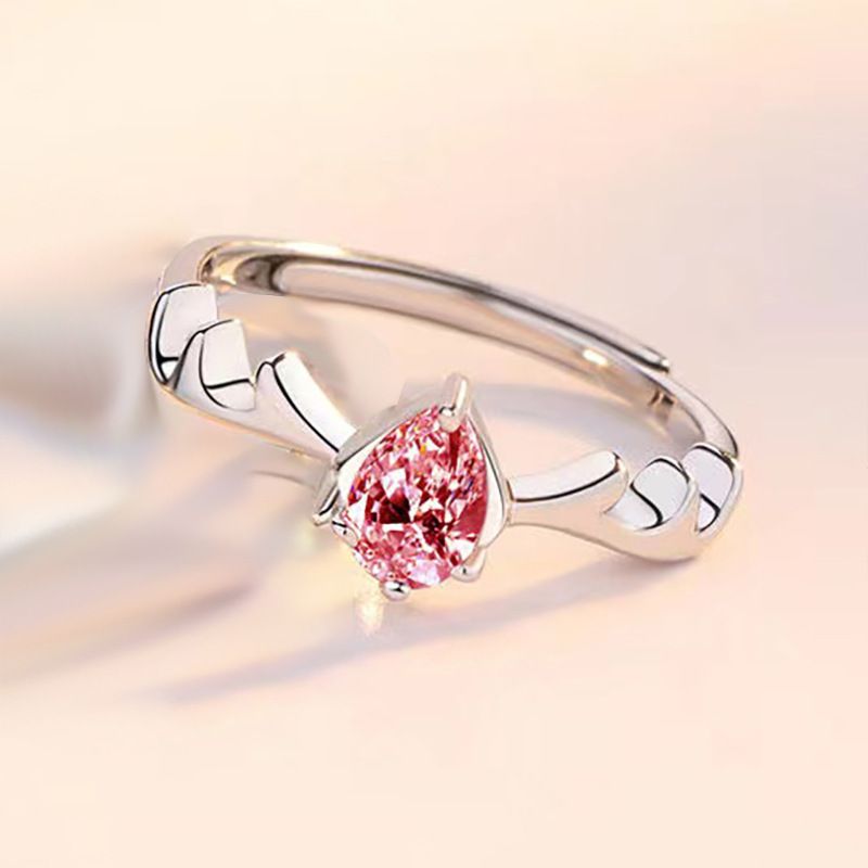 2*PC Along the way, you have a couple of deer horn rings, men's and women's rings, high-end color diamonds, ring jewelry, Tiktok foreign trade factory Style_1 AS PICTURE