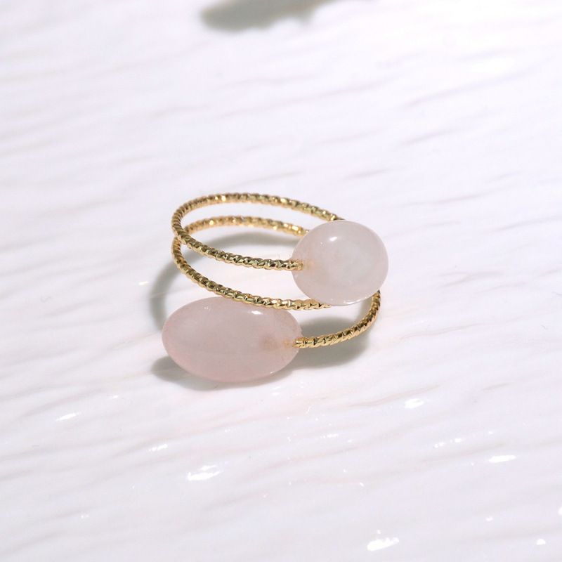 New natural rough stone irregular crystal ring gift for foreign trade niche design ring amethyst wholesale cross-border Item 1 Model 7