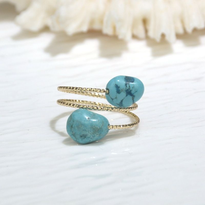 New natural rough stone irregular crystal ring gift for foreign trade niche design ring amethyst wholesale cross-border Item 1 Model 7