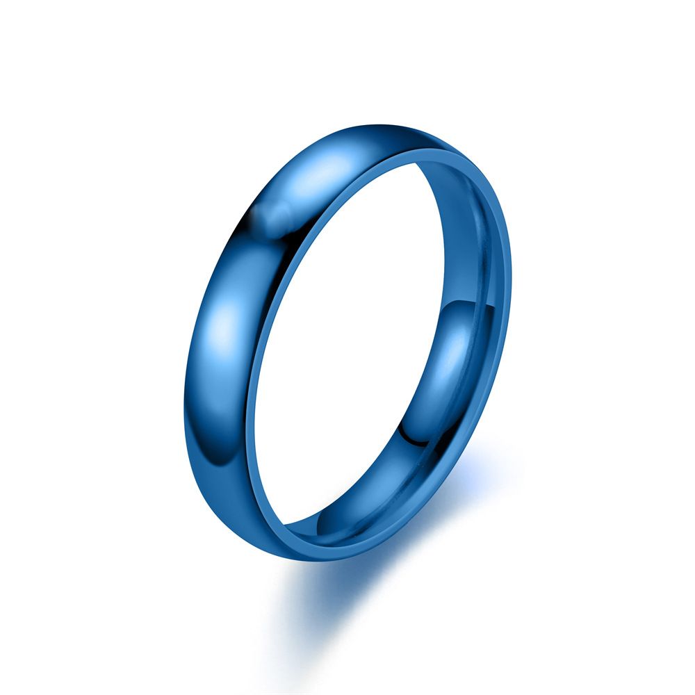 Cross border accessories and accessories from Europe and America, 4mm inner and outer spheres, curved smooth surface titanium steel, couple stainless steel rings, foreign trade manufacturer Style_1 Nu