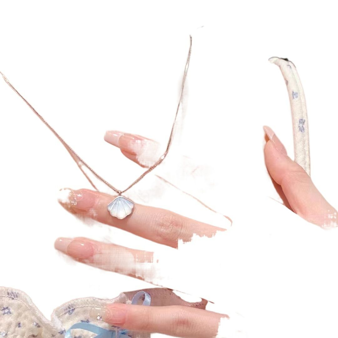 A Beizi necklace for women with a sense of luxury, light luxury, Instagram, niche, simple, versatile, Valentine's Day gift for girlfriend Style_1 AS PICTURE
