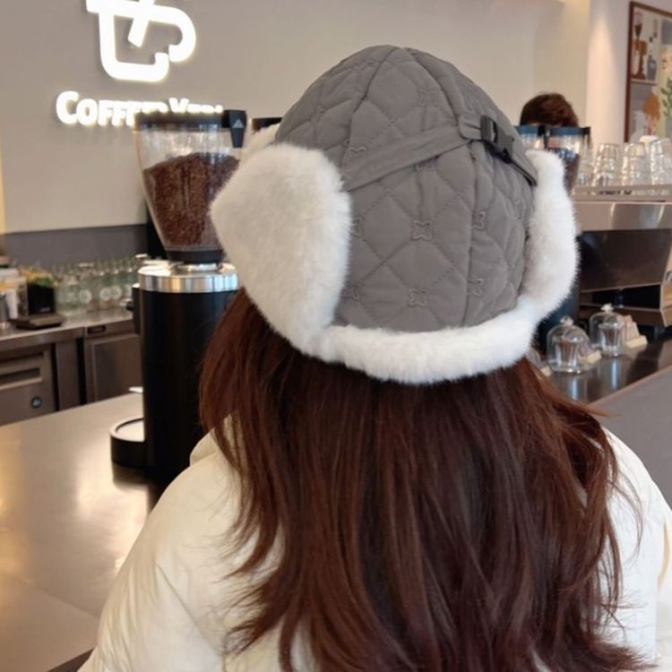 New versatile autumn and winter warm and fleece Lei Feng hat with fleece insulation and ear protection for outdoor cycling and skiing in Northeast China Style_1 AS PICTURE