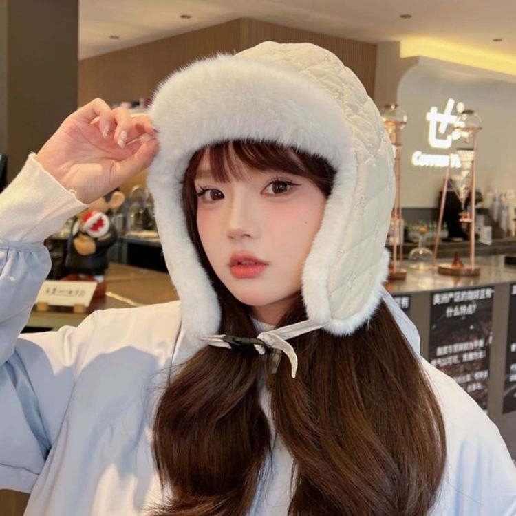 New versatile autumn and winter warm and fleece Lei Feng hat with fleece insulation and ear protection for outdoor cycling and skiing in Northeast China Style_1 AS PICTURE