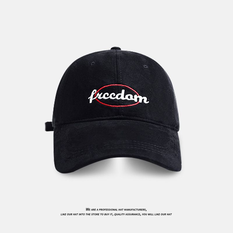 2*PC Suede wide brimmed hat, children's autumn and winter letter embroidery versatile baseball cap, Japanese retro internet famous casual duckbill cap 518 Black adjustable