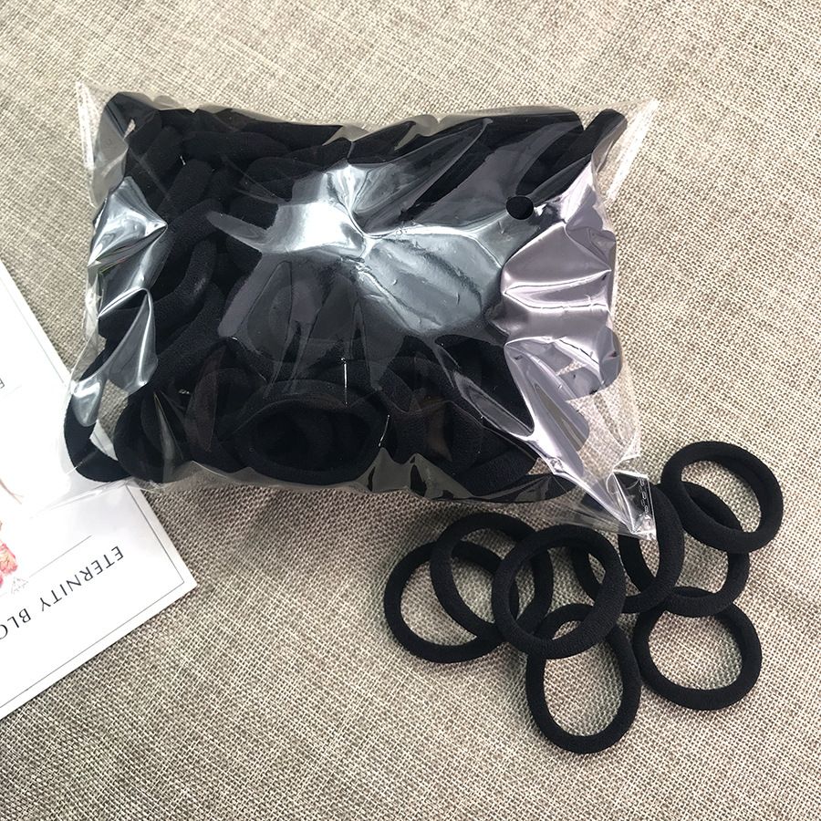 Colorful 100 piece towel loop hair accessory with high elasticity and seamless hair tie rope, Korean version candy colored rubber band Style_1 AS PICTURE