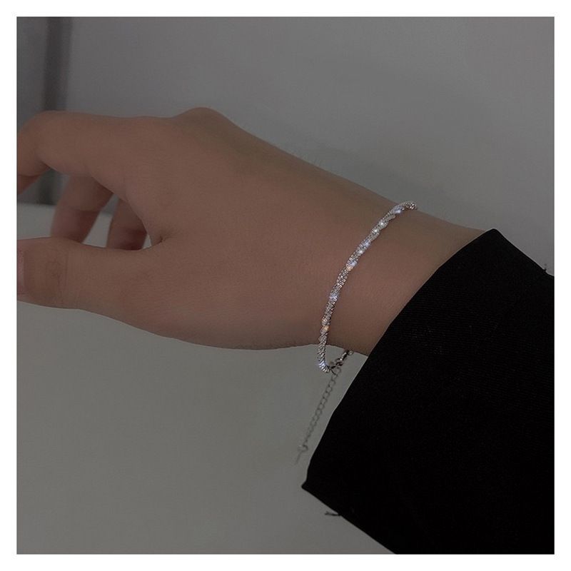 Starry Sky Sparkling Necklace for Women, Italian Clavicle Chain, Neck Chain, Simple Sparkling Element Chain, Stackable Design Style_1 AS PICTURE